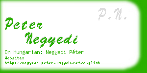 peter negyedi business card